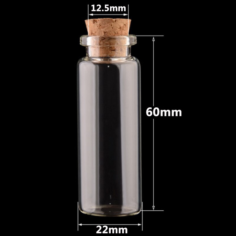 10 24*12mm kleine glasflaschen weckglas nachricht flasche günstige Kork flasche DIY kleine glas flasche Mini Container: 22 60 12.5