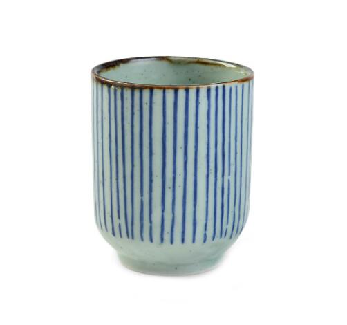 Taza de cerámica para sopa, cerámica gruesa pintada a mano, de celosía, tazas de café originales: D about 150ml
