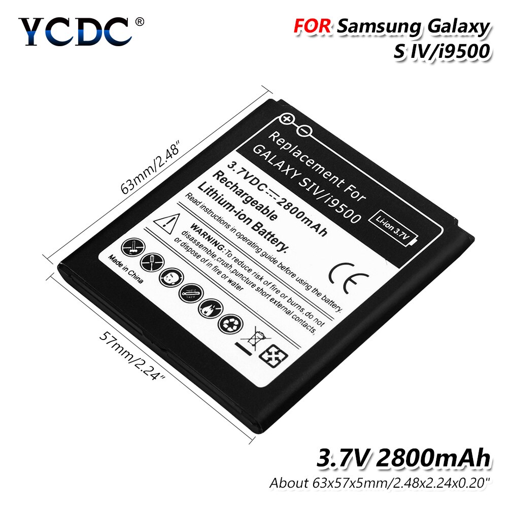 Mobiltelefon 3.7v 2300 mah li-ion battericelle for samsung galaxy  s3 gt-i9300 s2 i9100 gt-i9100 mega 6.3 s4 s5: Galakse  s4