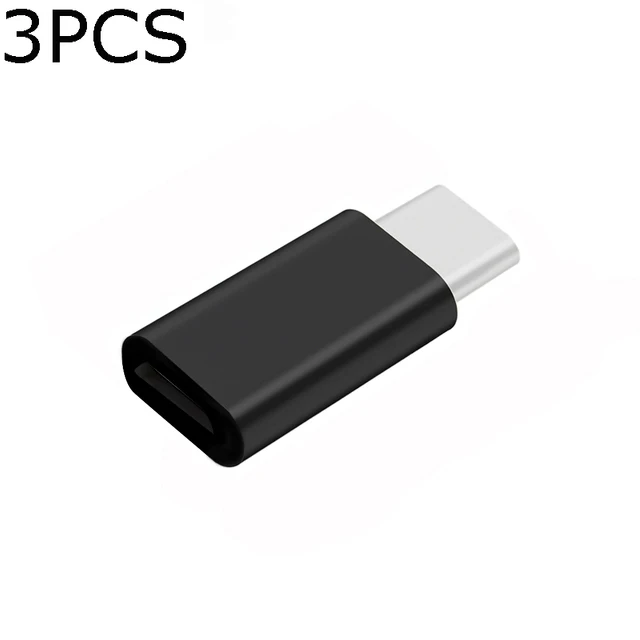 Złącze USB typu C żeńskie na Micro USB męskie Adapter ładowarki Micro USB typu C do konwertera telefonu Xiaomi Redmi Huawei: Black