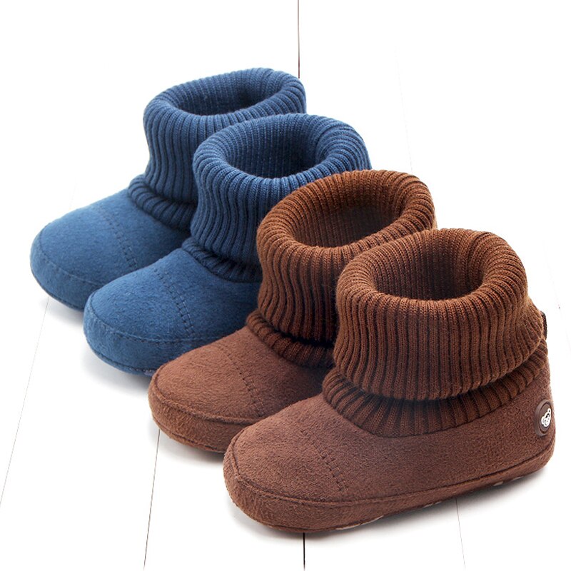 Baby-herbstschuhe für kleinkinder, stiefel für mädchen, #39 , neugeborene, warme, gestrickte blumenstiefel für jungen, freundlicher-winterschuhe aus baumwolle