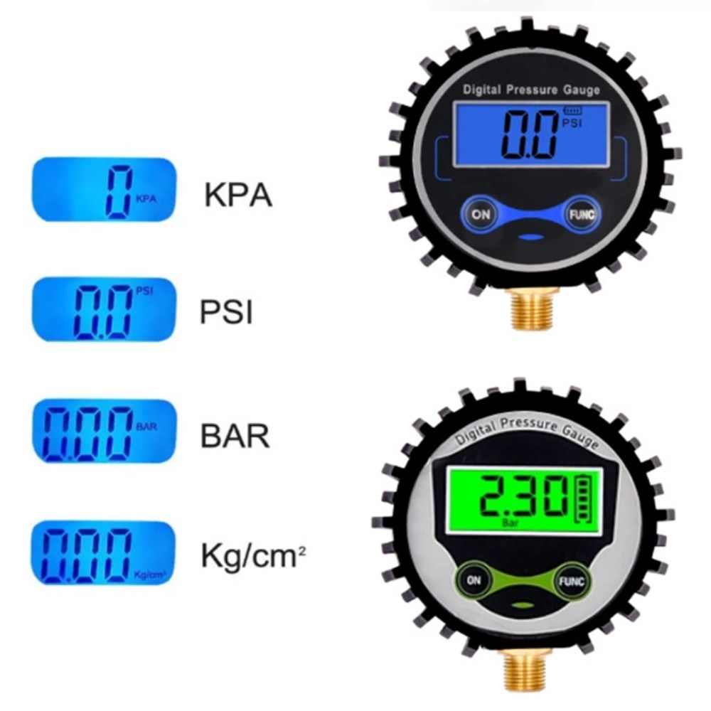 0-250PSI Digital Tire Pressure Gauge Precision Portable Short Pressure Measuring Valve Electronic 4 Tire Pressure Units