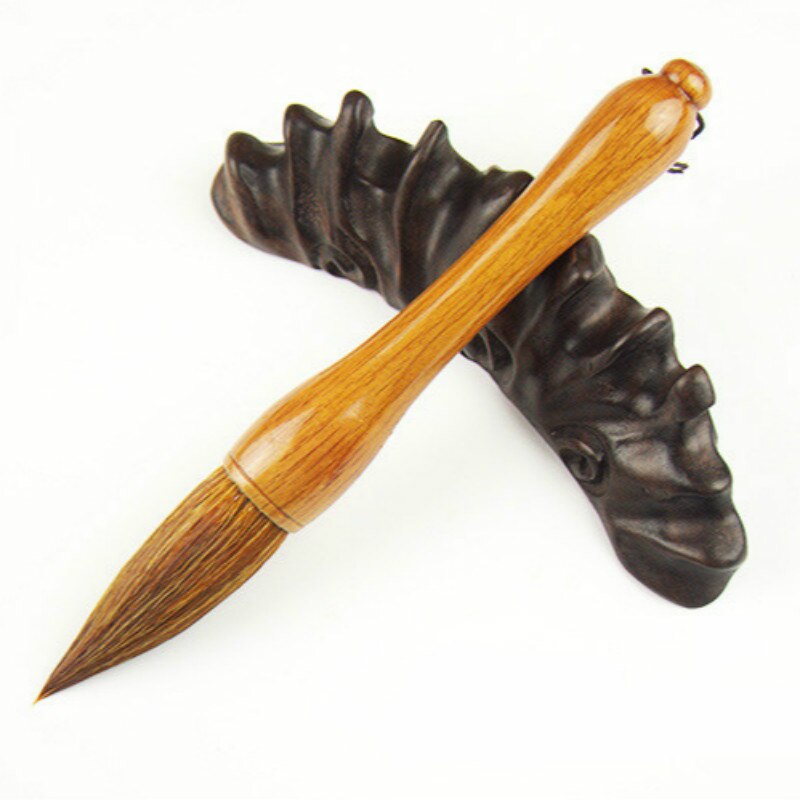 Chinese Calligraphy Brush Pen Woolen Weasel and Rabbit Multiple Hairs Hopper-shaped Brush the Scholar&#39;s Four Jewels