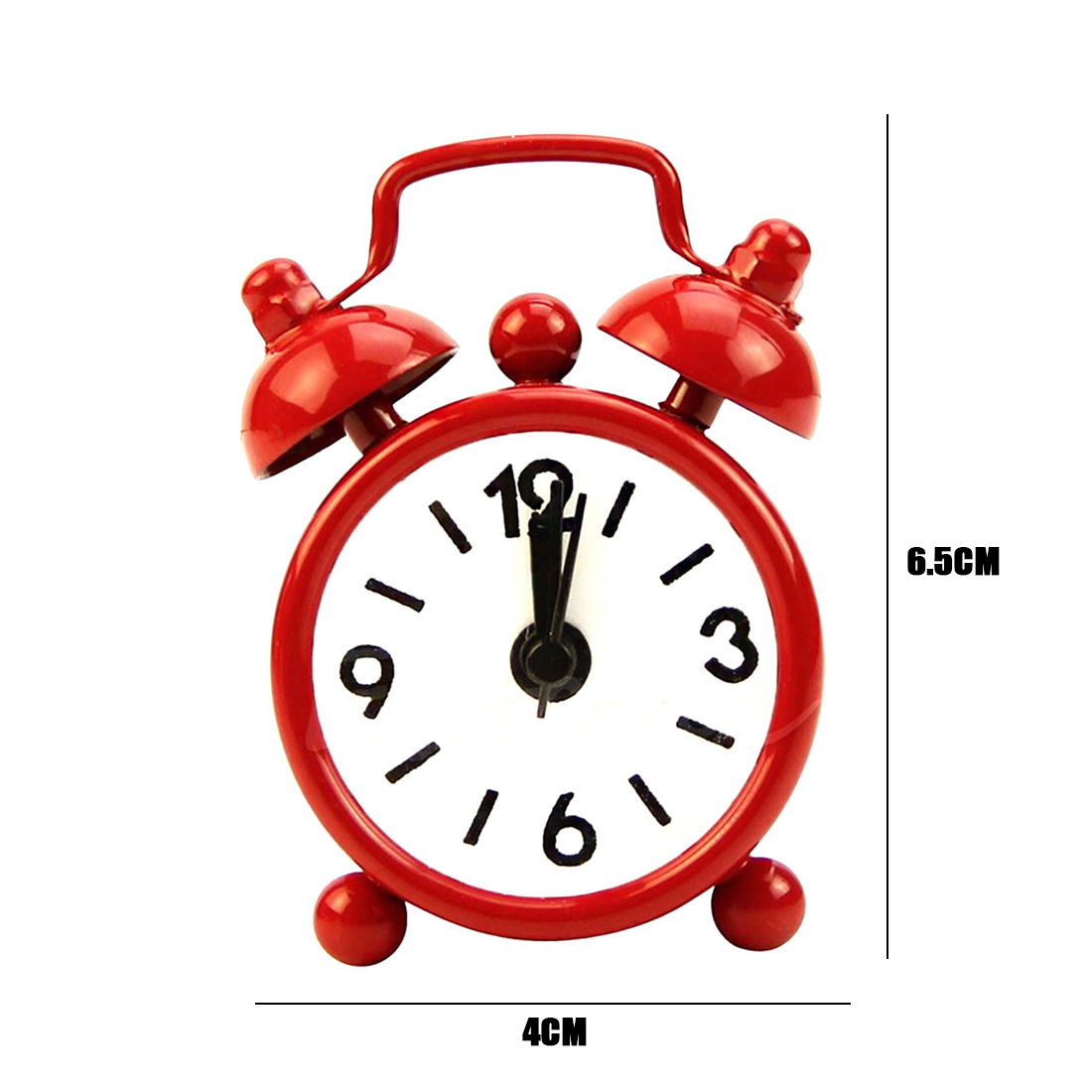 Mini reloj despertador Retro portátil de dibujos animados, reloj de escritorio con doble campana redonda, reloj Digital de mesa, decoración del hogar