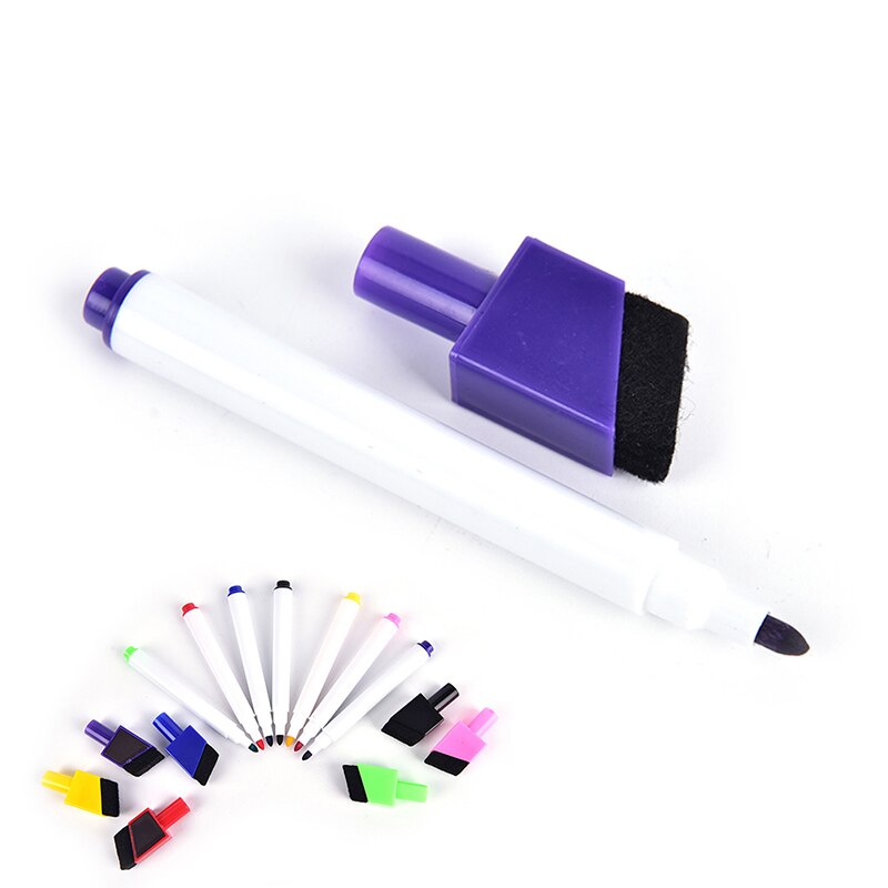 5Pcs Whiteboard Erasable Dry Erase Marker Pen With Eraser School Supplies