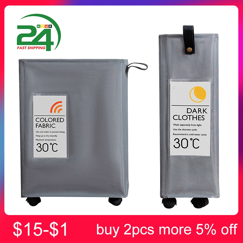 Foldable Dirty Laundry Basket Organizer with Wheels Handle Collapsible Home Laundry Hamper Sorter Laundry Baskets Large Folding