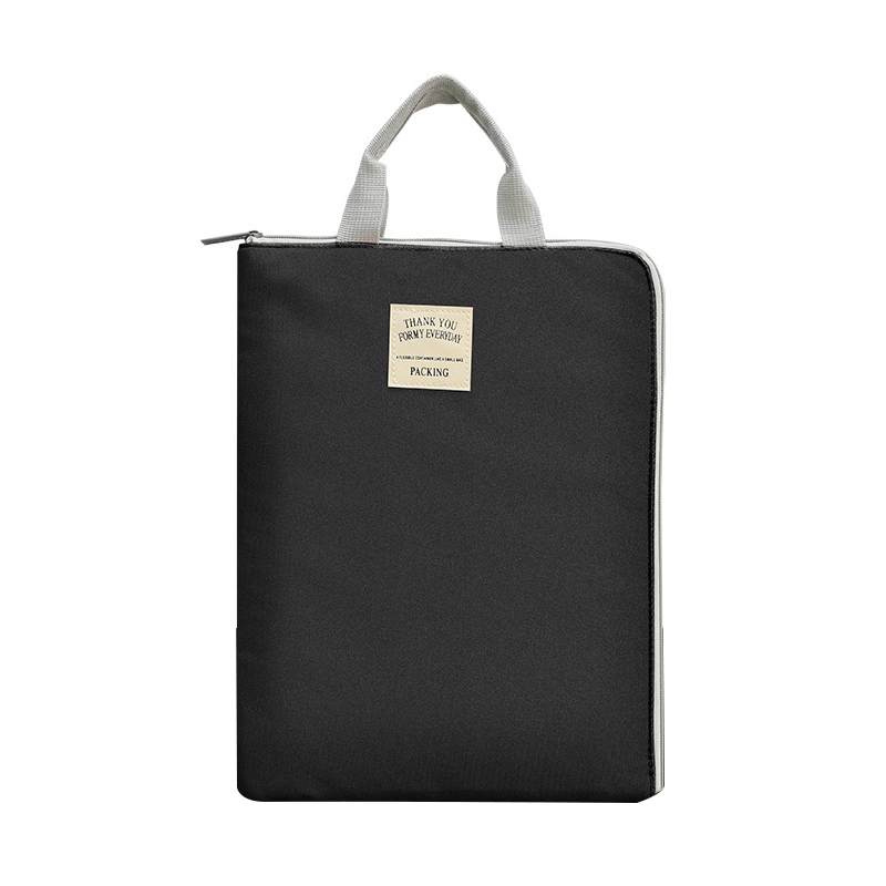 carpeta de archivos Portátil Bolsa de documentos organizador de portátil A4 bolsas de almacenamiento negocios maletín organizador escuela Oficina suministros: Black Style 2