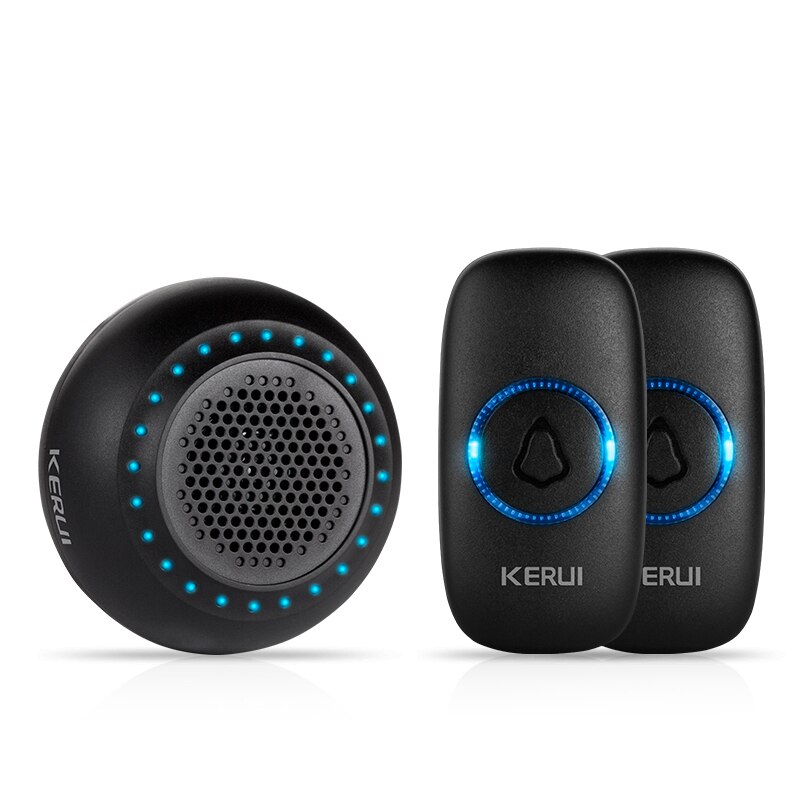 KERUI Doorbell Welcome Home Waterproof Doorbell Smart Wireless Ring Door bell 100M Transmission With lithium Battery Doorbell: KIT2 / US Plug