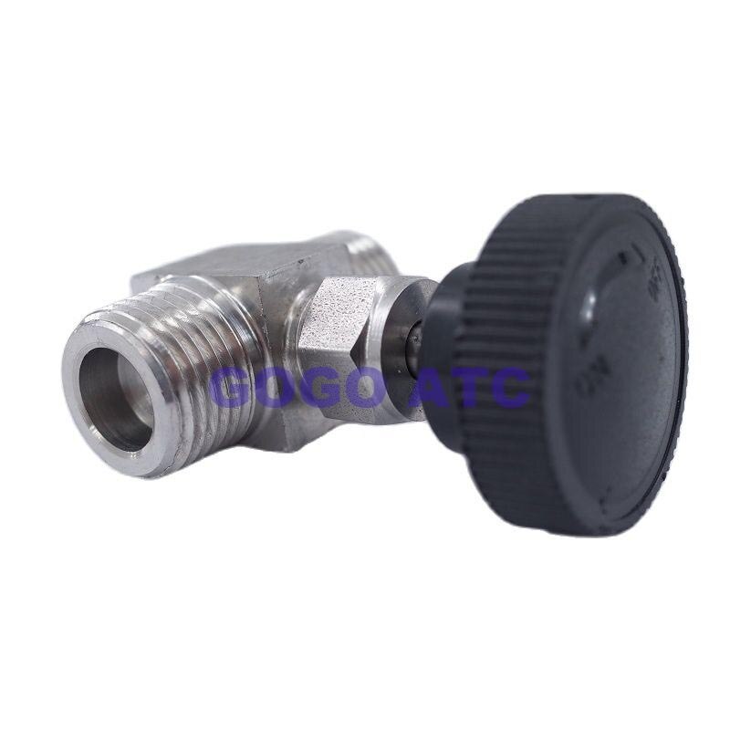 Free ship Adjustable Needle valve 1/8" 1/4" 3/8" 1/2" male thread stainless steel 304 Flow Control crane Straight needle valve