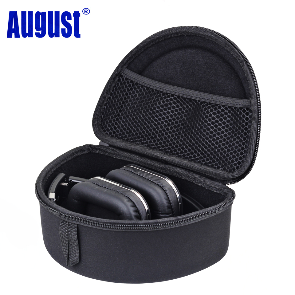 August BAG650 Hard Carrying Headphones Case Bag for August Bluetooth Wireless Headset Portable Headset Pouch Cover Box