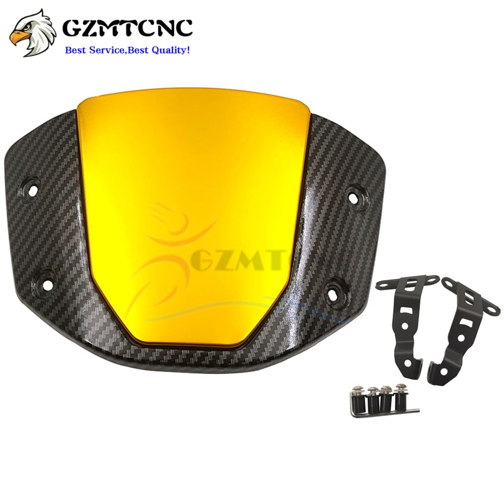 Carbon Faser CB 650R 1000R Windschutzscheibe Windschutz für Handa CB650R CB650 CB1000R Wind Touring Bildschirm Schild: Gold