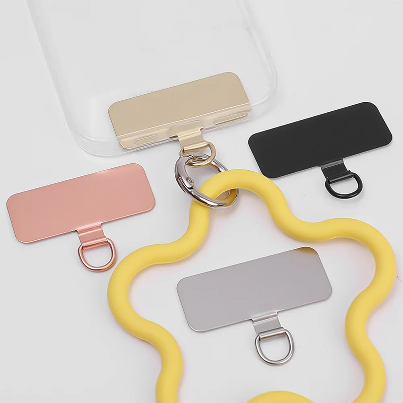 1PCS Ultra-thin Stainless Steel Phone Tether Patch Gasket Cellphone Strap Parts Replacement Lanyard Safety Connect Piece