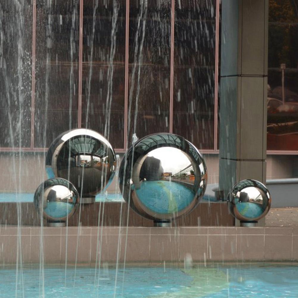 Bola hueca de titanio de acero inoxidable 304, decoración sin costuras para el hogar y el jardín, Bola de espejo, esfera de decoración para el jardín