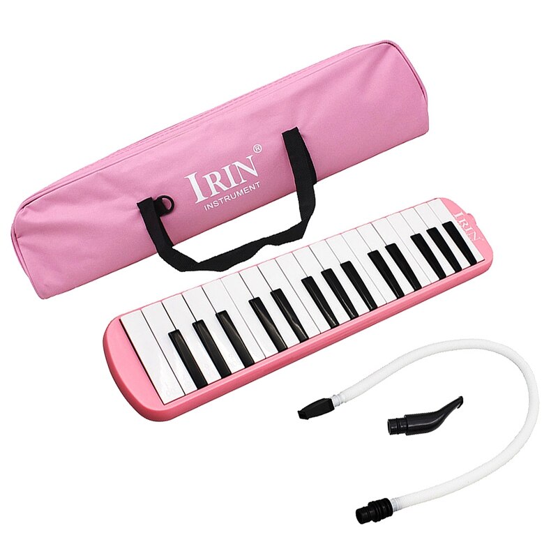 IRIN 32 Keys Piano Keyboard Melodica Harmonica with Mouthpiece Musicians Pink