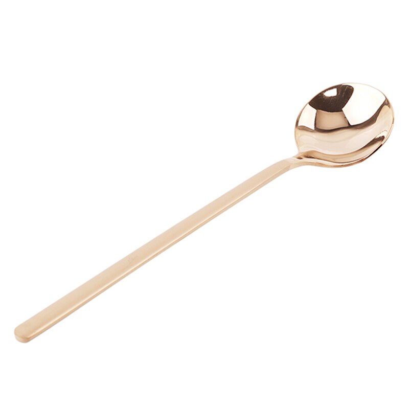 Stainless Steel Round Coffee Spoon Coffee Stir Spoon Ice Cream Dessert Sundae Tea Spoons