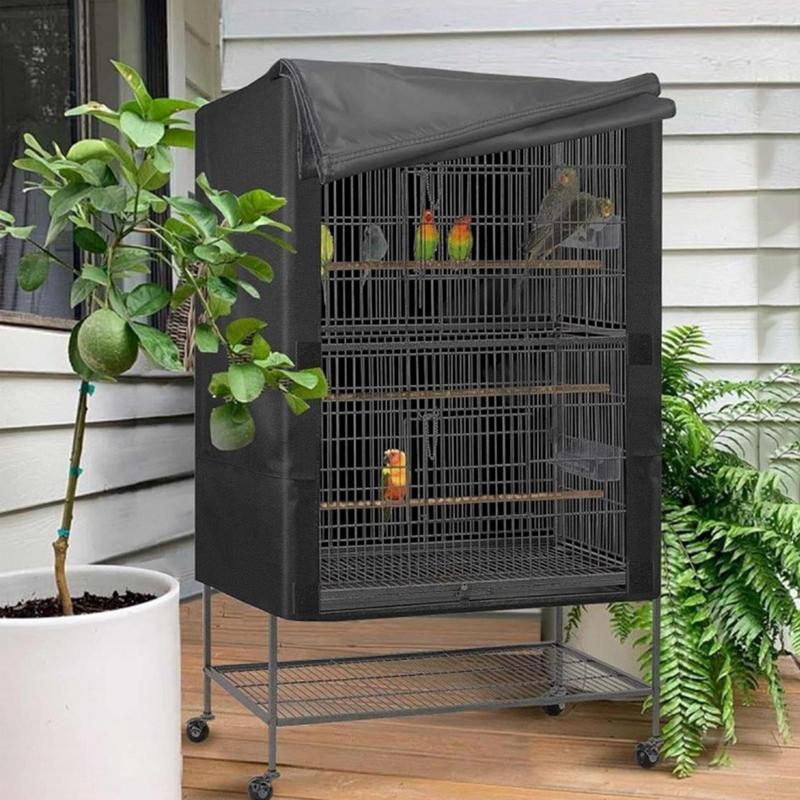 Vogelkäfig-Abdeckung, wasserdicht, staubdicht, Oxford-Stoff, Käfig-Abdeckung, schützende Vogelkäfig-Zubehör, zwei Griffe, Top, verstellbar