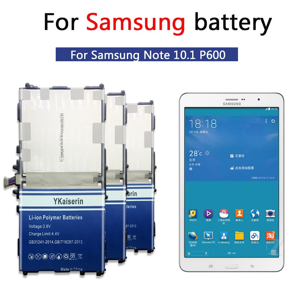 T8220E T8220C Battery For Samsung GALAXY Note 10.1 Tab Pro P600 P601 P605 P607 SM-T520 SM-T525 Tablet Batteries 11000mAh