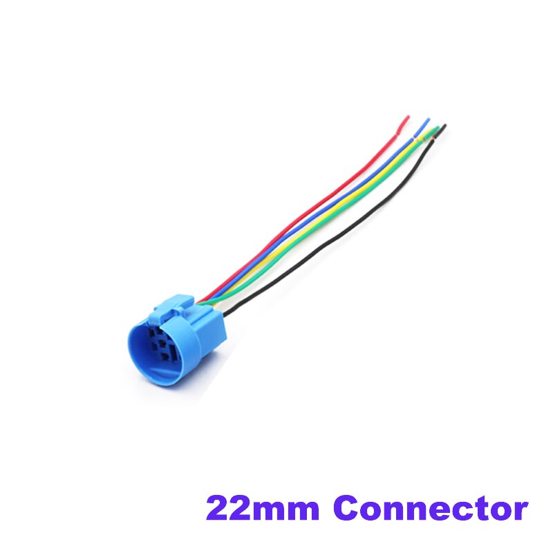 1PC 12mm 16mm 19mm 22mm cable socket for metal push button switch wiring 2-6 wires stable lamp light button Connector: 22mm Connector