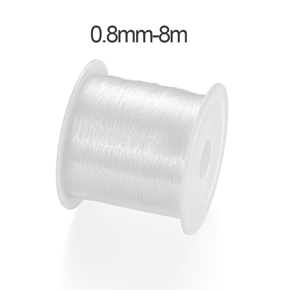 1 rolka/paczka 8-90m 0.2-0.8mm żyłka nieelastyczna jasny kryształ frezowanie sznurek nici do DIY akcesoria do wyrobu biżuterii: 0.8mm-8m