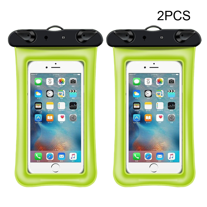 Funda Universal impermeable IP68 para teléfono, bolsa a prueba de agua para iPhone 13, 12, 11 Pro Max, X, Xs, 8, Xiaomi, Huawei y Samsung, 2 uds.: Verde