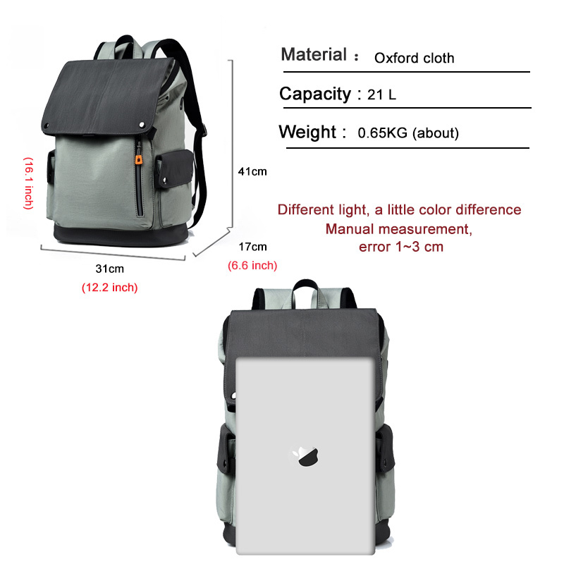 British Style Business Laptop Backpack For Men Brand Oxford Cloth Waterproof Daily Work Bag Youth School Backpack