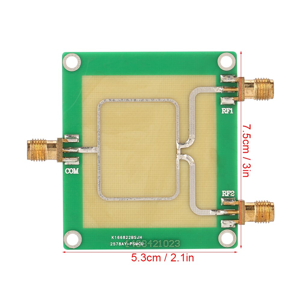 30-1000MHz Frequency RF Power Splitter 2-Way Divider Combiner Divider Combiner Signal Power Splitter Microstrip Power Divider