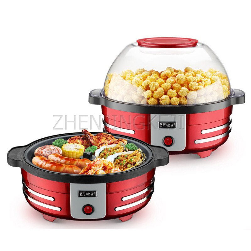 Popcorn Machine Home Use Small Fully Automatic Large Capacity 5L Popcorn Machine DIY Ball 220V/850W Popcorn Maker Making Tools