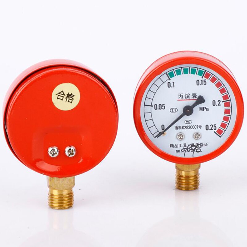 Propane Dial Pressure Gauge Propane Regulator Welding Gas Gauges, 0-2.5MPA, 0-0.25MPA, Pressure Reducing Valve Gas Flowmeter