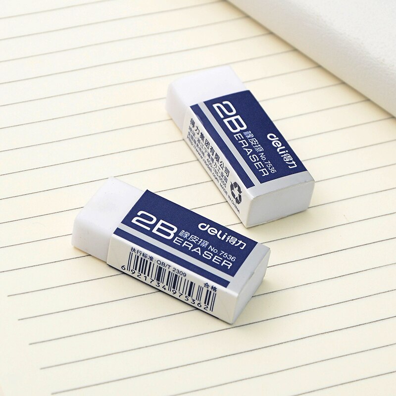 Simple Soft Durable Flexible Rubber Eraser 2B Writting Drawing Erasers Stationery Office School Supplies for Kids