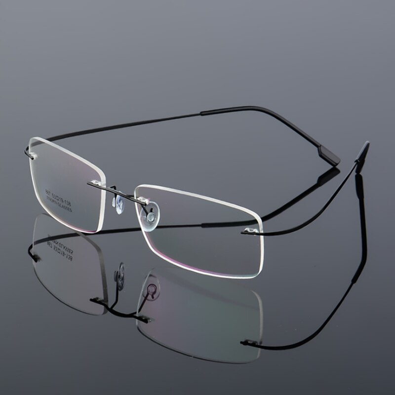 Superelastic Staaldraad Frameloze Brilmontuur Ultralichte Mode Randloze Geheugen Titanium Brillen Frames Optische Frames