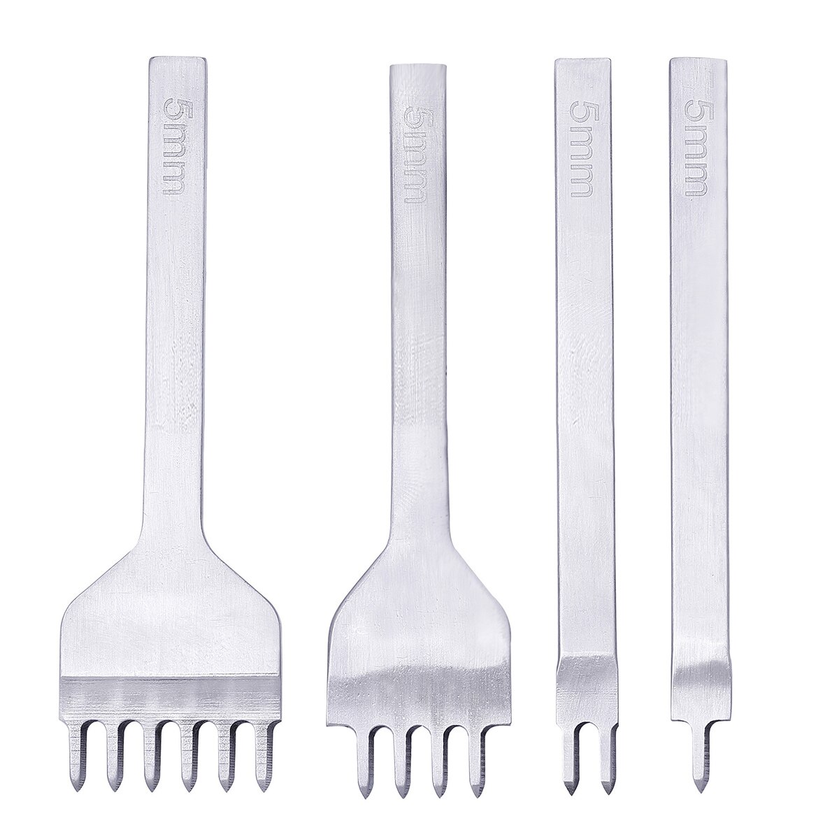 4Pcs Prong Leather Craft Tool Sets 1/2/4/6 Diy Leather Tools Handmade Sewing Hole Punches Stitching for Leather Belt Punch Tools: 5mm