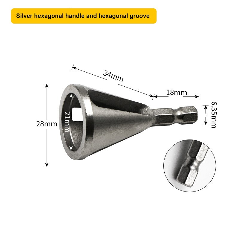 Ontbramen Externe Afschuining Tool Roestvrij Staal Verwijderen Burr Gereedschap Voor Metalen Boren Tool: Silver type2