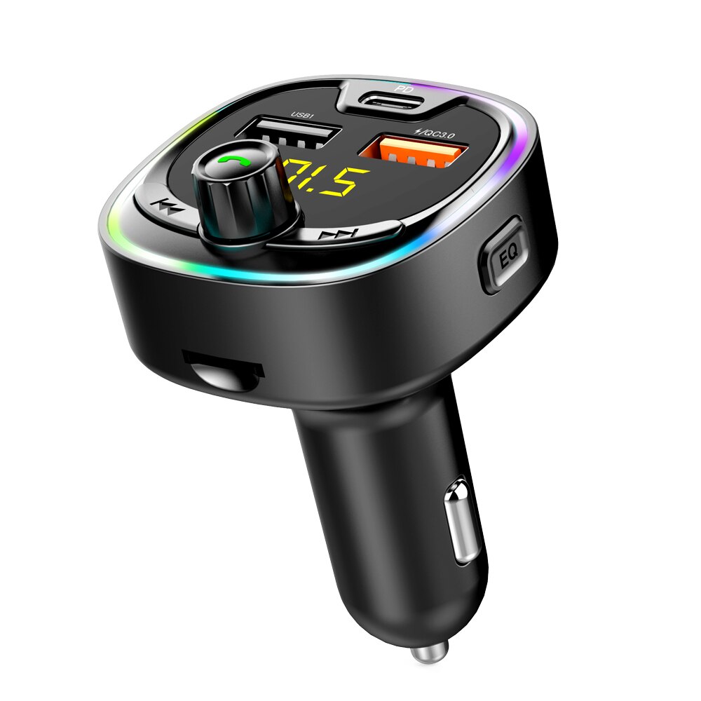 Korseed Fm-zender Quick Lading QC3.0 PD18W Snelle Usb Car Charger Handsfree Bluetooth 5.0 Car Kit MP3 Speler Fm Modulator