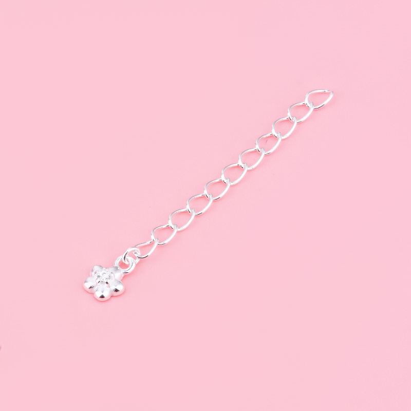 Schwanz kette s925 Sterling Silber Verlängerung kette Hand gefertigtes Material DIY Armbinde Halskette Verlängerung kette Zubehör: Schwarze Gewehr überzogen