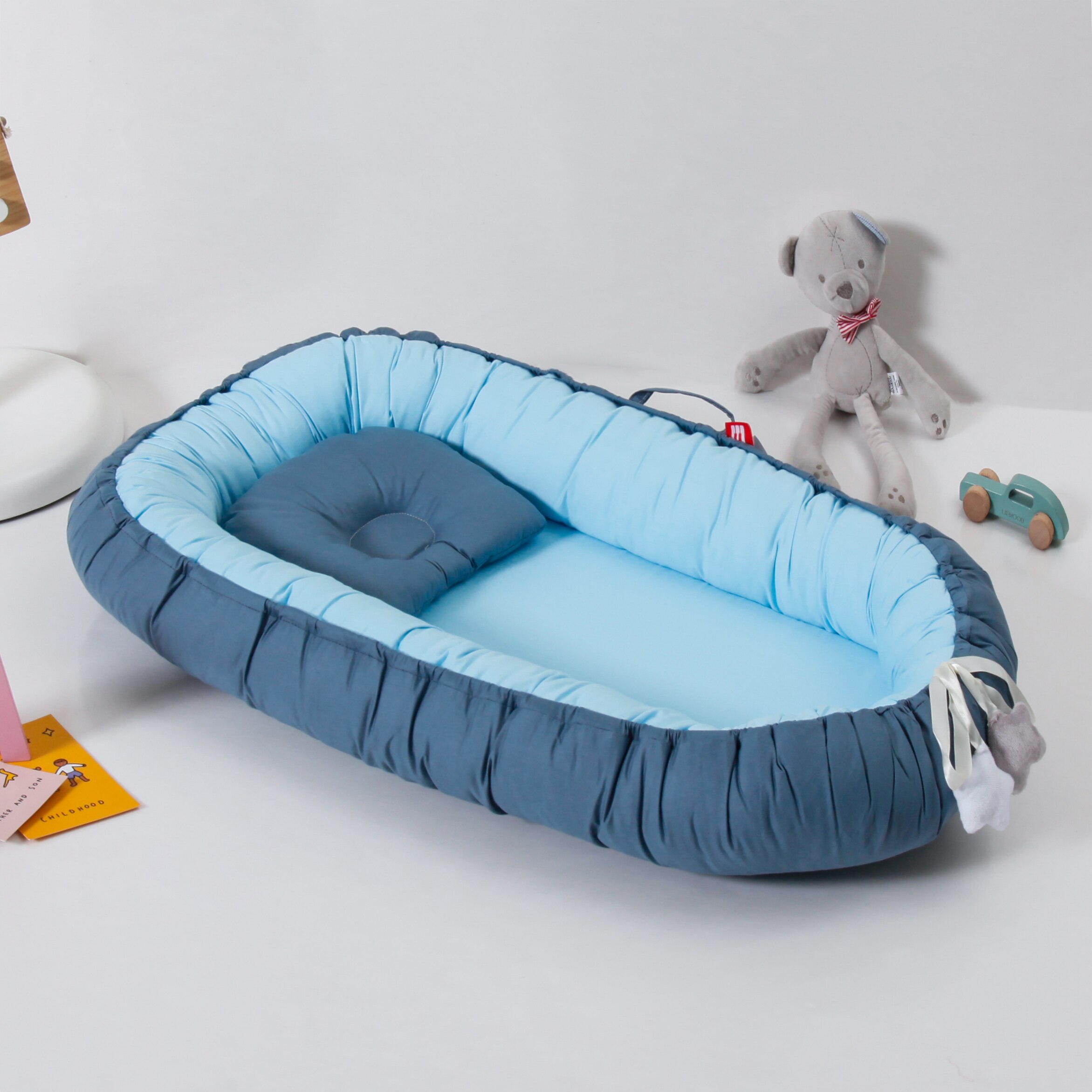 85 x 50cm bærbar babynest nyfødt krybbe vugge pude pude aftagelig seng spædbarn vugge cuna