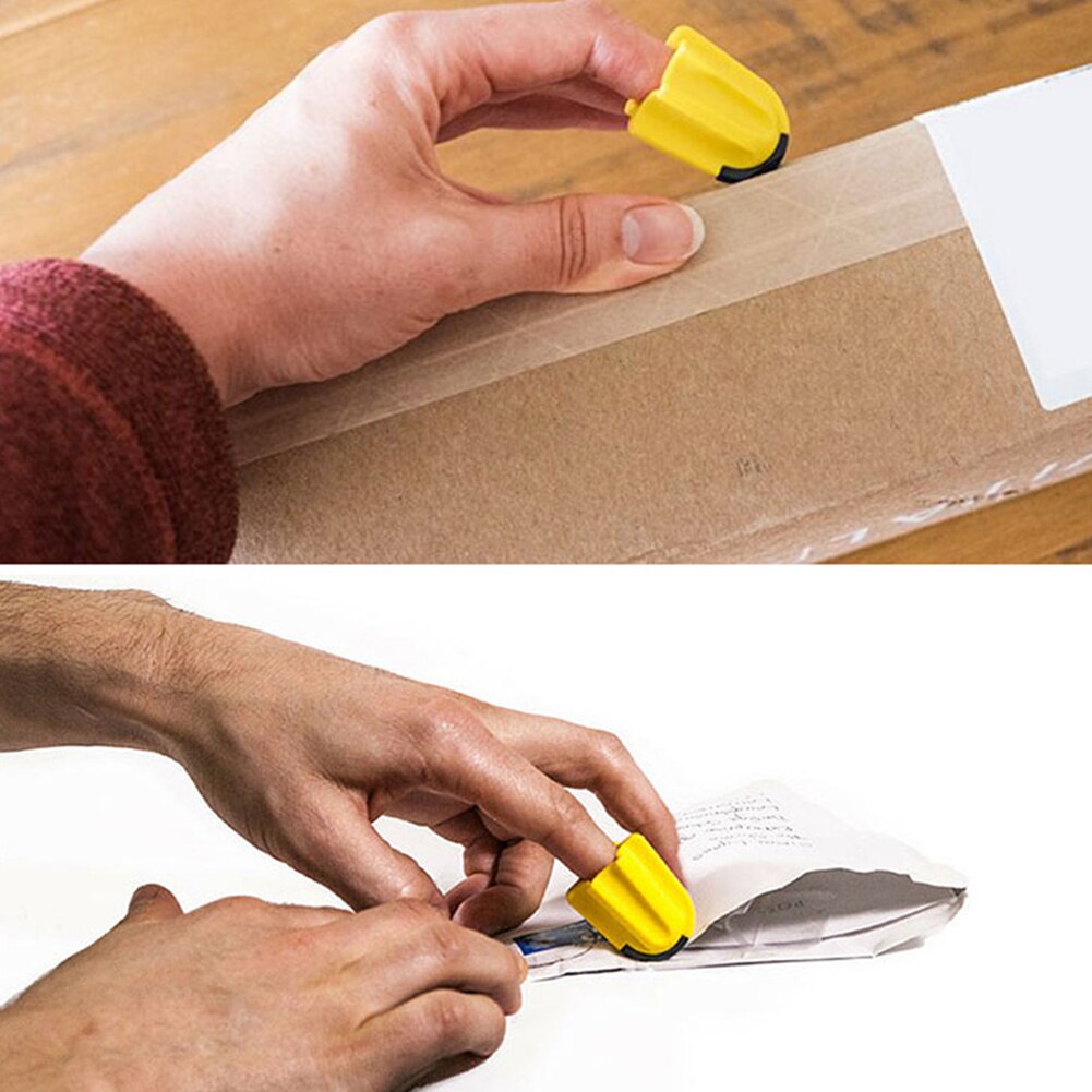 Carton Finger Cutter Tool Durable Quick Package Parcel Opener Office Letter Silicone Home Safety