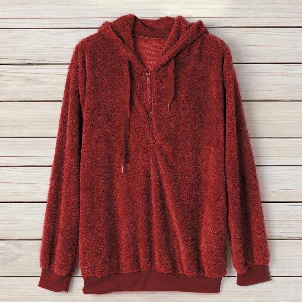 PatPat Reine Farbe Woll Hoodie Herbst Beiläufige Frau Kleidung oben Mantel Jacke Freizeit und Komfort