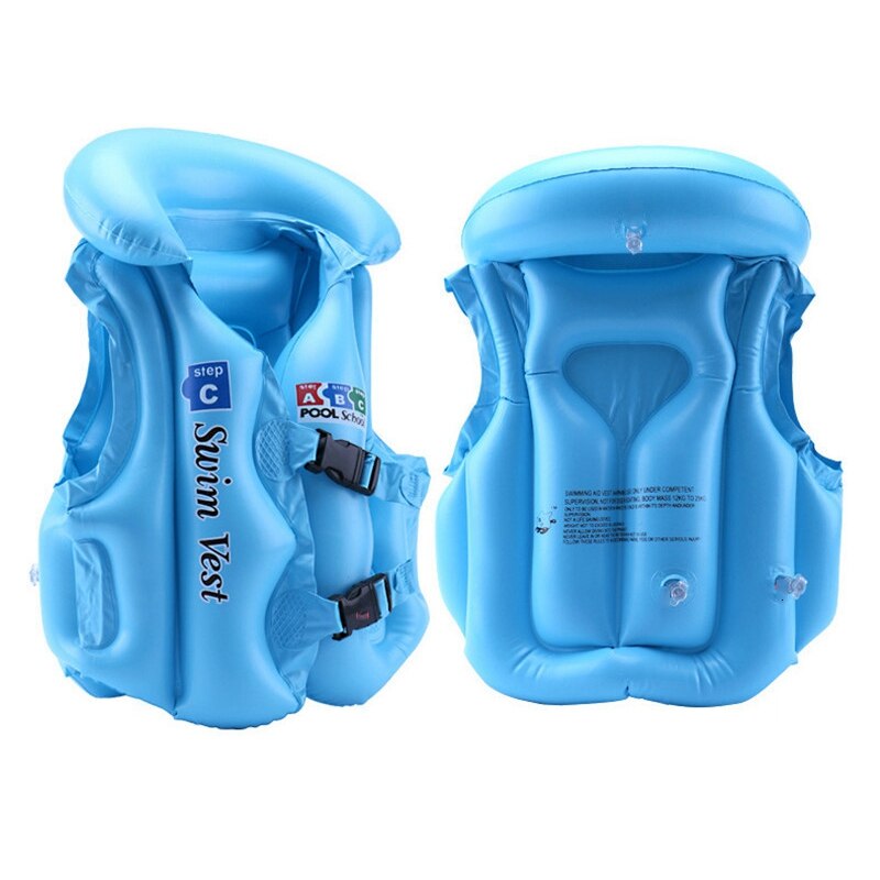 Kinderen Vest Pvc Opblaasbare Zwemmen Float Drijfvermogen Veiligheid Vest Roeien Opblaasbare Zwemmen Vest