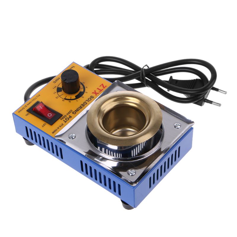 150W EU Plug Temperature Controlled Soldering Pot Melting Tin Pot Tin Cans Lead-Free AdjustableTemperature