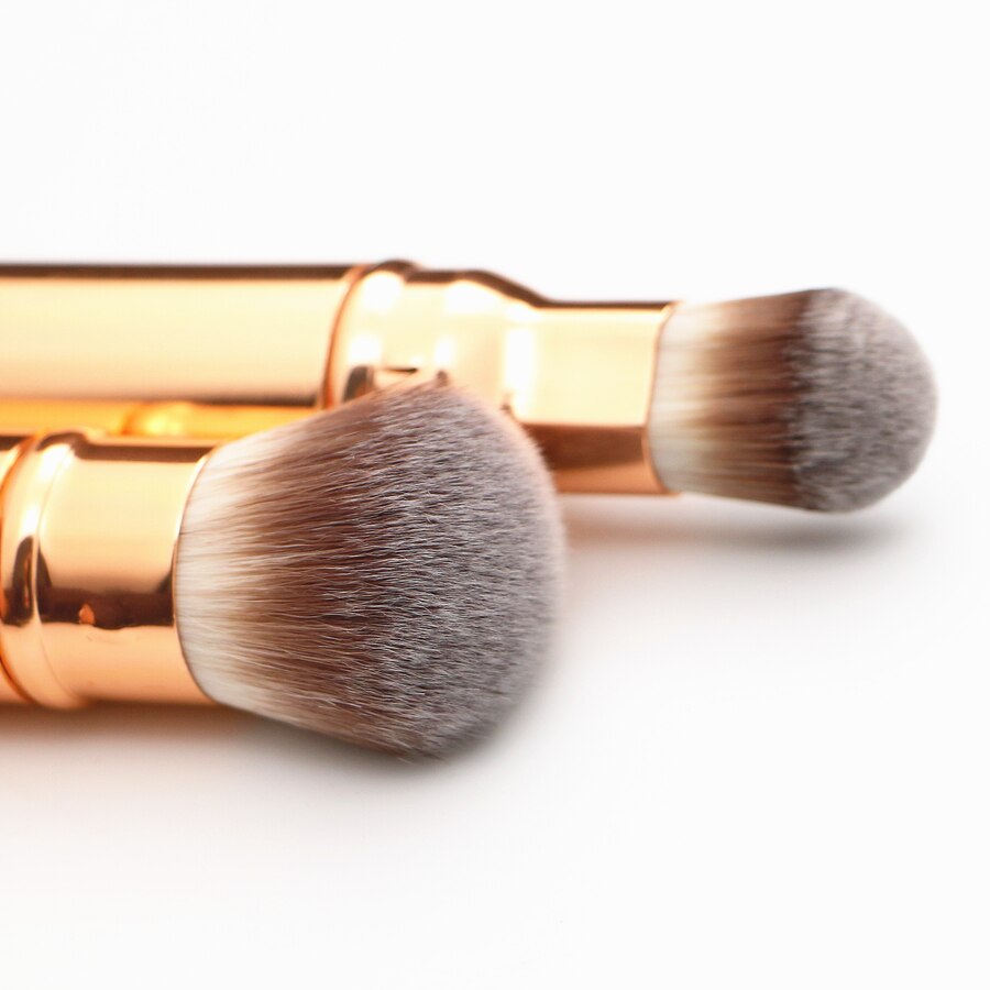 Make-upkwasten intrekbare dubbelzijdige teintkwast luxe reisgezichtsfoundation poeder bronzer kabuki make-upkwasten