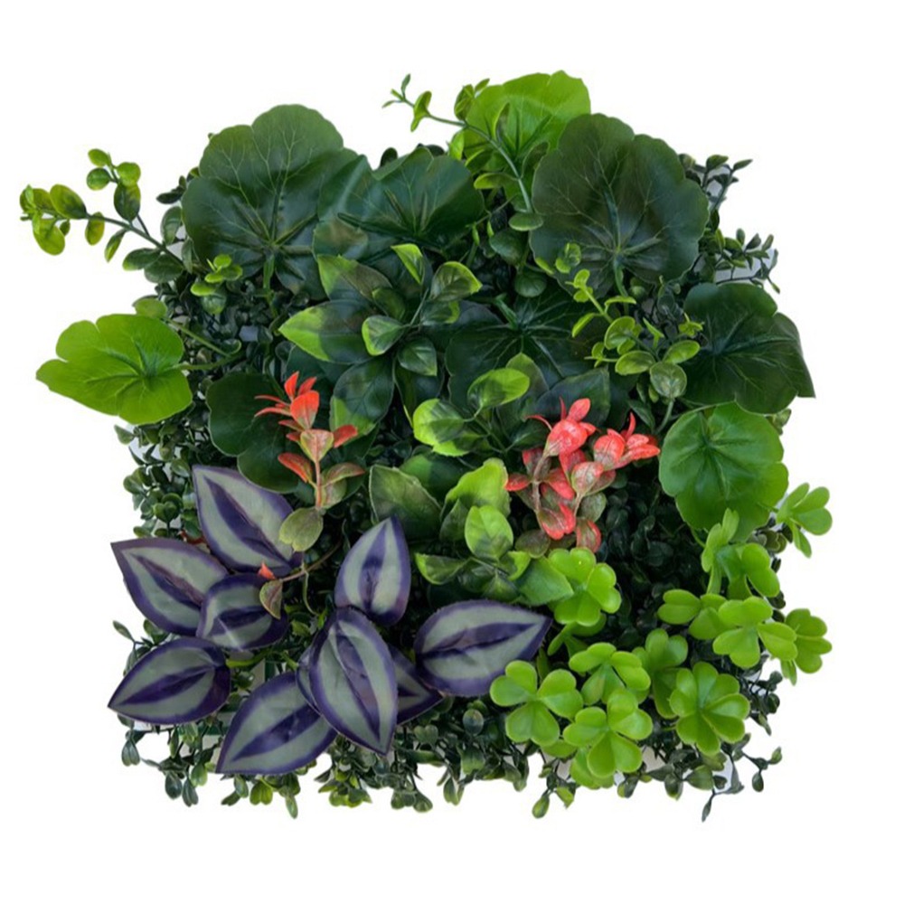 Panneau mural de plantes artificielles, bricolage, fleur de tournesol, tapis d'eucalyptus artificiel, vie éternelle, herbe de fougère artificielle verte: Deep Pink