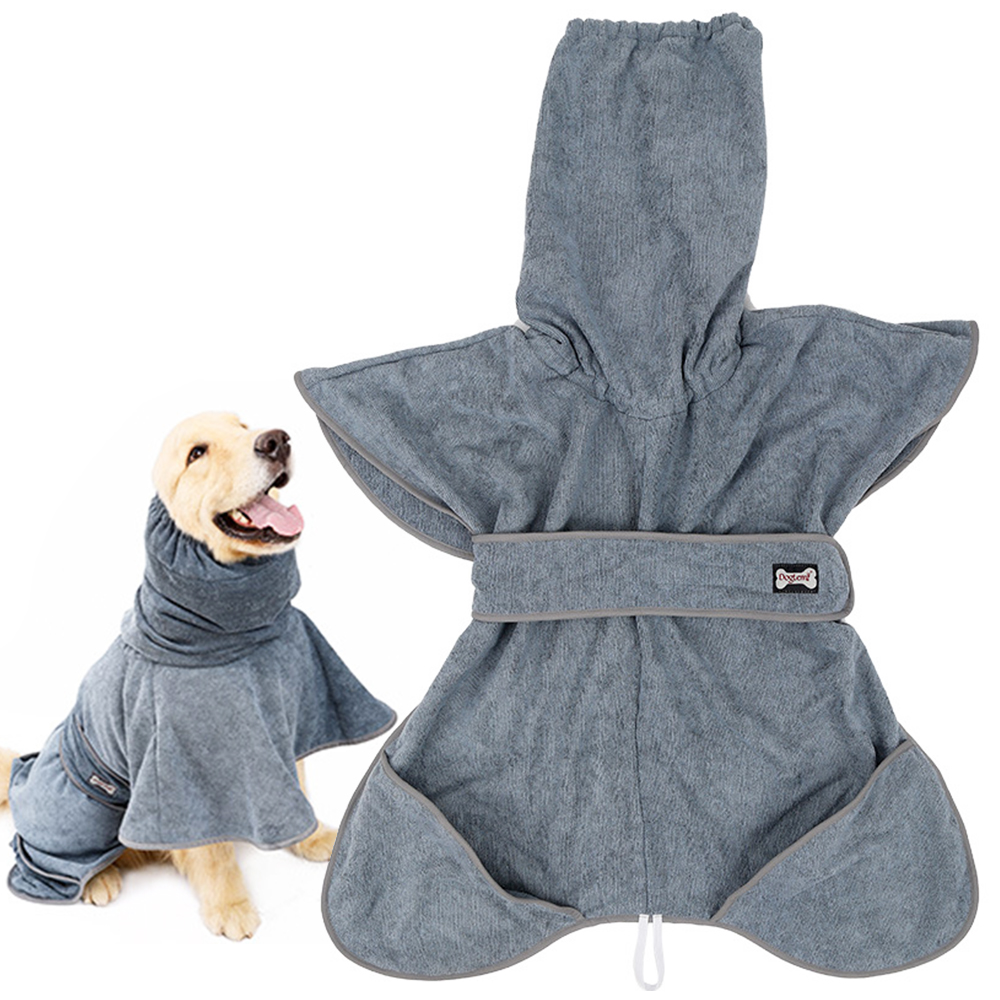 Hond Badjas Handdoek Badjas Huisdier Badjas Drogen Coat Absorberende Handdoek Voor Grote Medium Kleine Hond Super Snelle Droge Zachte verstelbare