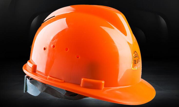 hard hatt lokk-stil med 4- punkts skralleoppheng, konstruksjonsvernhjelm, slagfasthet, hard styrke hard hatt: Oransje