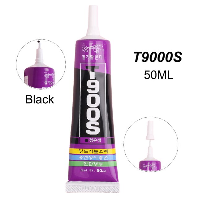 Waterproof 50ml E8000 Glue Textile Fabric Adhesive Super Epoxy b7000 Leather Craft Phone Touch Screen Display Black T9000 T7000: T9000S 50ML Black