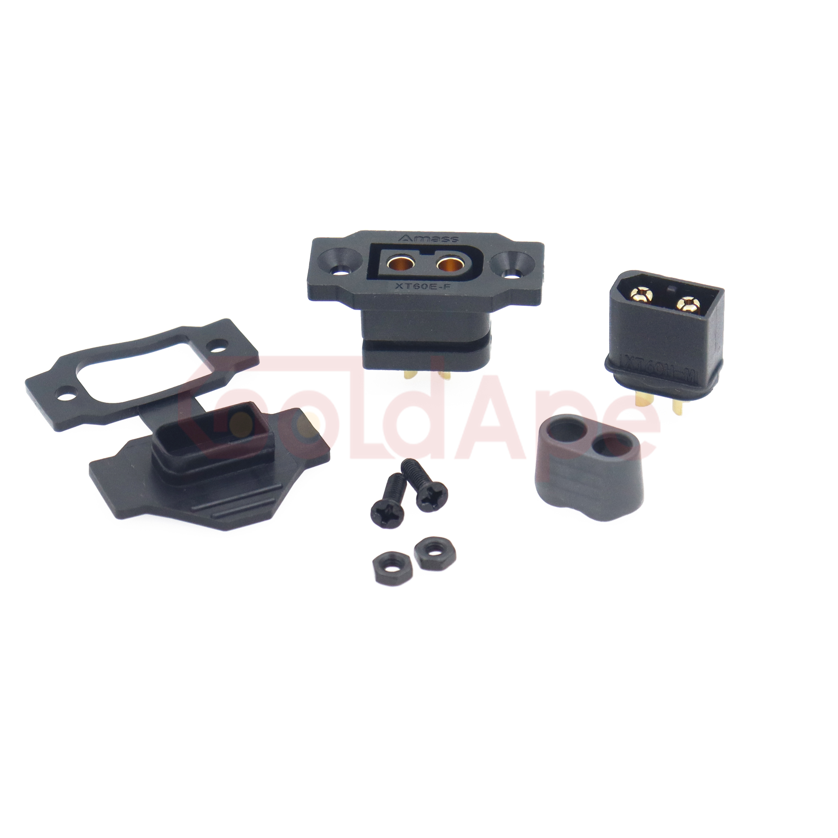 AMASS Quick Charge XT60E-F.B Model Airplane Battery Gold-plated 30A High Current Female Plug Mountable XT60 Connector Black: MULTI