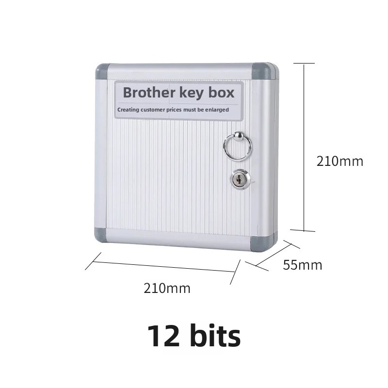 Aluminum Alloy Key Box Wall Mounted Key Cabinet 12-120 Positions Key Management Box Key Storage Case from Mainland China: Red