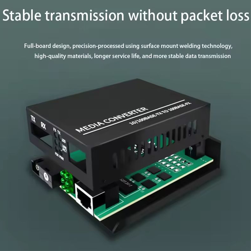 Gigabit Fiber Media Converter SC-poort Ethernet RJ45 Single-Mode Single-Fiber optische mediaconverter met voedingsadapter