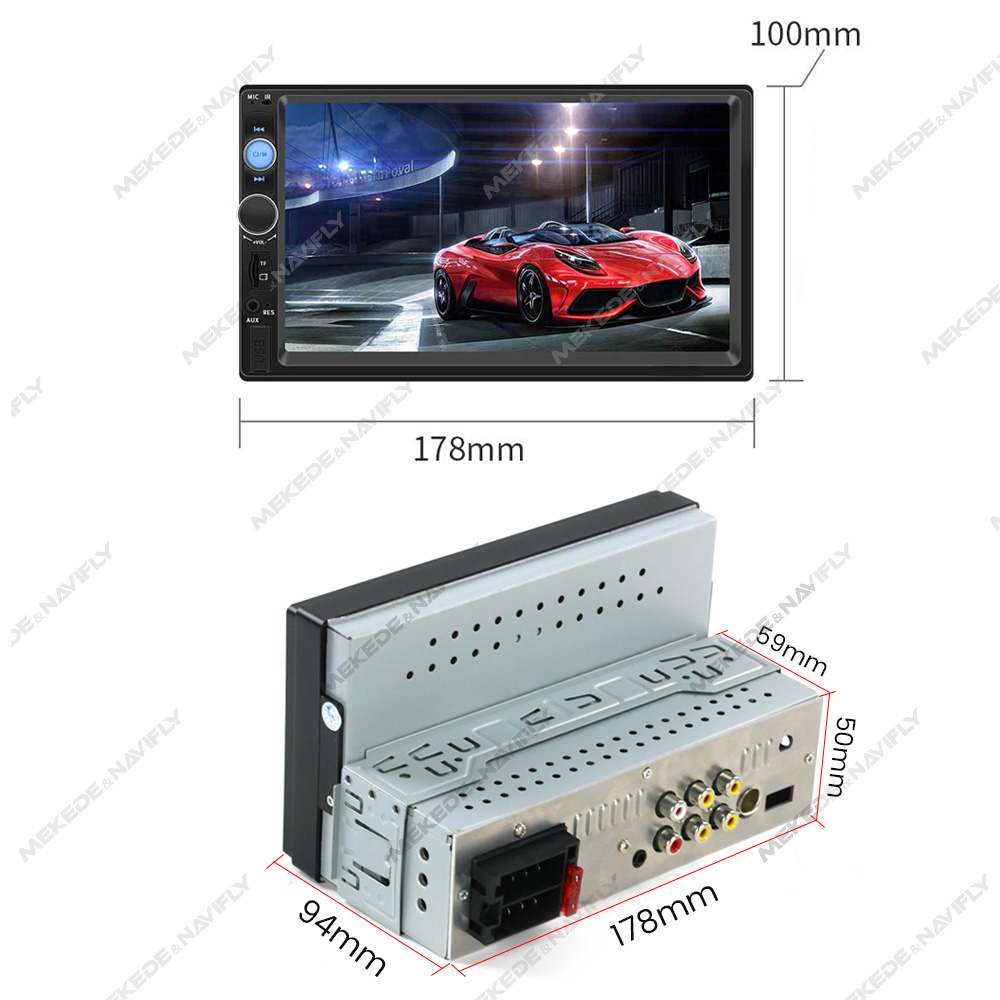 Car Multimedia Player Radio Stereo Player 7 inch For Universal EU Warehouse BT HD Music USB/TF FM Radio Plug And Play All In One