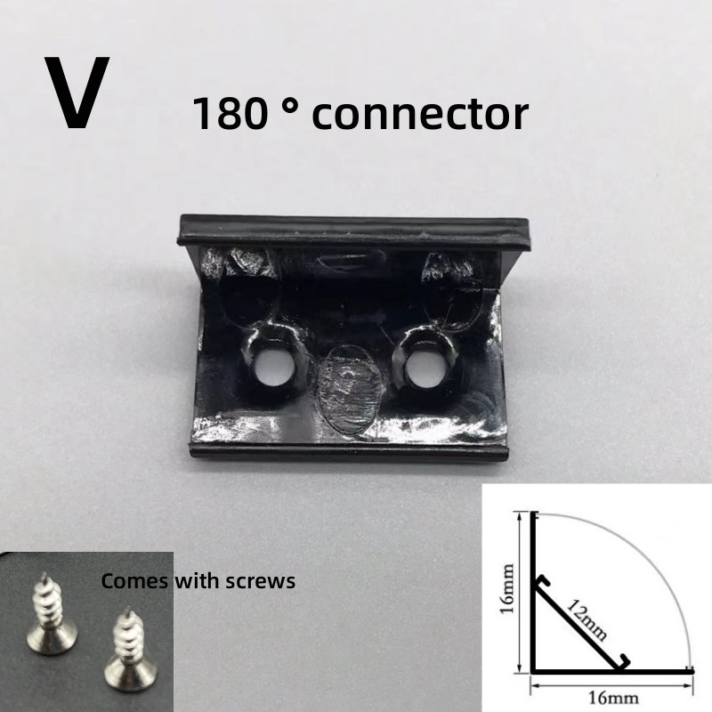 Connecteur de profil en aluminium d'angle LED, coin intérieur et extérieur de 90/270/180 degrés, menuisier de canal en aluminium 1616V pour systèmes d'éclairage: Violet clair