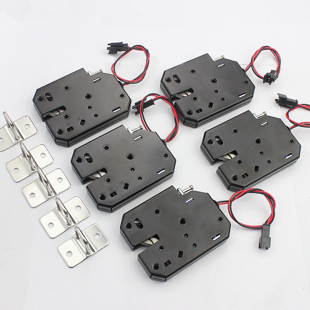 5PCS DC 12V small electromagnetic lock automatic vending electric control lock mini cabinet door electronic lock door lock: 5pcs-2 wire lock